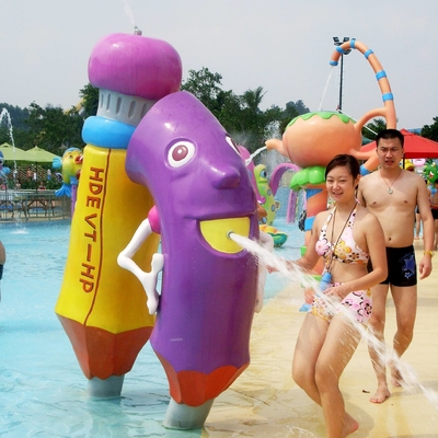 เด็กและผู้ใหญ่สวนน้ำสเปรย์อุปกรณ์ Aqua Play โครงสร้าง 3 ~ 5 คนสำหรับสวนน้ำ Water Park