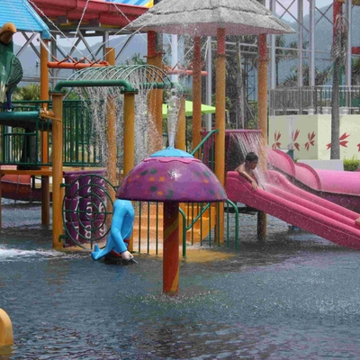 ที่กำหนดเองพีวีซีไฟเบอร์กลาสเปรย์รูป Aqua Park อุปกรณ์การ์ตูนเห็ด