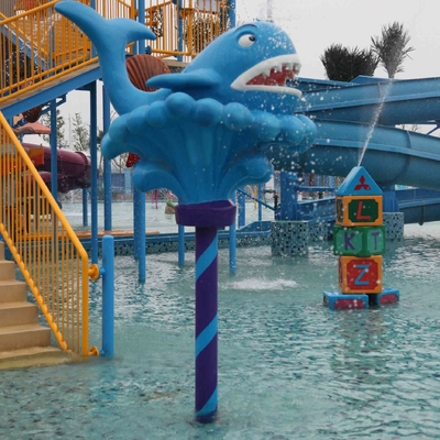 สเปรย์น้ำเกมสำหรับเด็กสไตล์การ์ตูนไฟเบอร์กลาส Aqua Park มือสอง