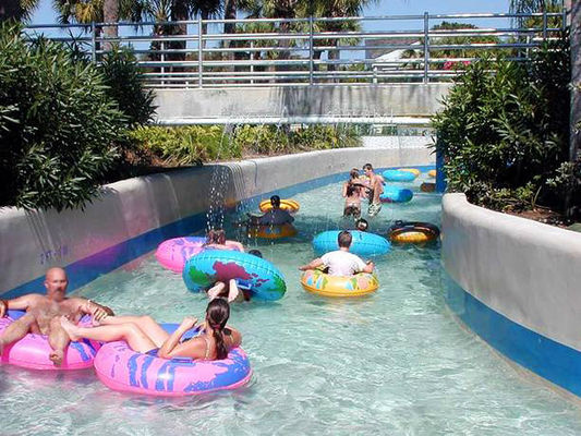 Fiberglass (FRP) Lazy River with 1.0m Water Depth and Hot-dip Galvanized Steel Support Structure for Water Parks