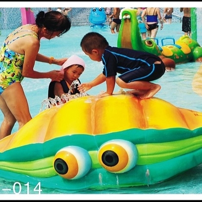 ไฟเบอร์กลาสน้ำสนามเด็กเล่น Equipmentv สเปรย์เชลล์ Aqua เล่นไฟเบอร์กลาส Sprayground