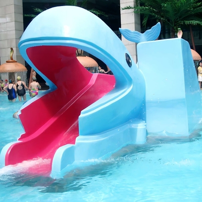 สนุกอุปกรณ์การเล่นน้ำ / ภาพปลาวาฬรูปเด็กสระน้ำสไลด์สำหรับ Aqua Park