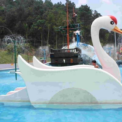 ในร่มหรือกลางแจ้ง White Swan สระว่ายน้ำสไลด์ไฟเบอร์กลาส, สวนน้ำสำหรับเด็กสไลด์น้ำ