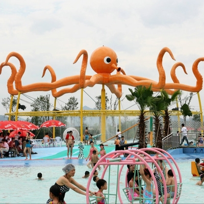 ที่กำหนดเองกลางแจ้งปลาหมึกสเปรย์สำหรับ Aqua เล่นสวนน้ำไฟเบอร์กลาสรายการอุปกรณ์