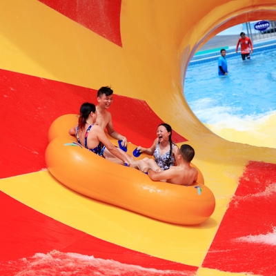 สไลเดอร์ไฟเบอร์กลาสน้ำวนขนาดใหญ่สำหรับสระว่ายน้ำ อุปกรณ์สวนน้ำ Vison Waterparks