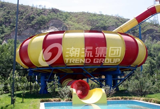 16m Platform Fun Aqua Park ไฟเบอร์กลาสภาพนิ่งน้ำภาพยักษ์ Space Slides น้ำ