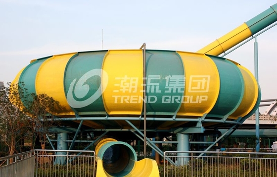 16m Platform Fun Aqua Park ไฟเบอร์กลาสภาพนิ่งน้ำภาพยักษ์ Space Slides น้ำ