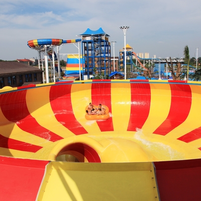 16m Platform Fun Aqua Park ไฟเบอร์กลาสภาพนิ่งน้ำภาพยักษ์ Space Slides น้ำ