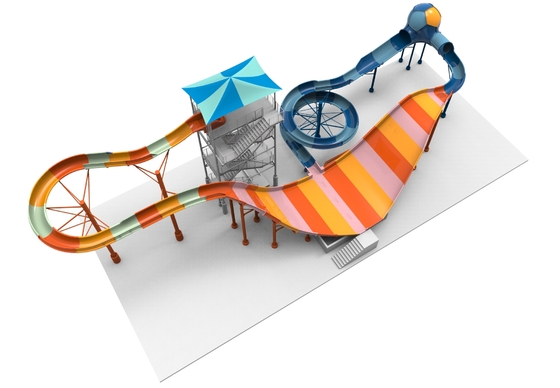 เมจิก Flying Blanket ไฟเบอร์กลาส Water Slides Platform 20 เมตรสำหรับโครงการ Theme Park