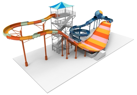 เมจิก Flying Blanket ไฟเบอร์กลาส Water Slides Platform 20 เมตรสำหรับโครงการ Theme Park