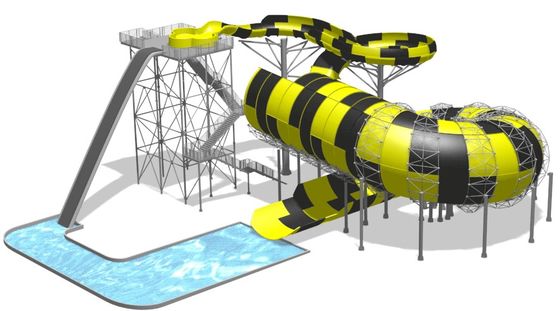 ภาพนิ่งการ์ตูน anaconda พาณิชย์สำหรับสวนสนุกตื่นเต้น / ไฟเบอร์กลาส Water Slide