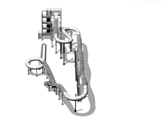 ต่างดาวไฟเบอร์กลาสซูเปอร์หลอดสไลด์ตกอิสระทาวเวอร์ Rides (HT-52)