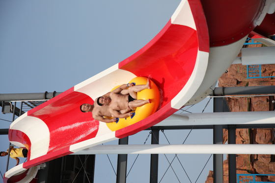 Funnuy Custom Slides น้ำสวนสนุกบูมเมอแรงภาพนิ่ง Aqua สำหรับ 2 คน Family Fun