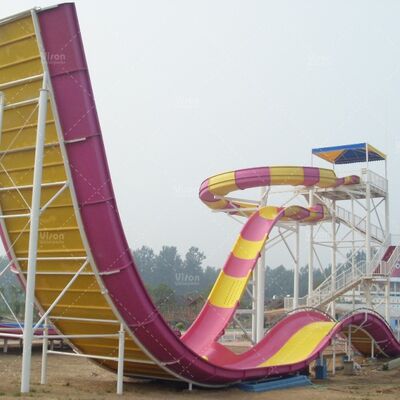 Cutomized Fiberglass Boomerang Water Slide for 2 Riders for hotel resort Vison Waterparks