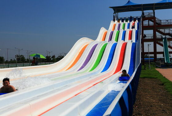 Multi-Lane Rainbow Water Slide for Water Park | 4-Lane Mat Racing Slide | Fiberglass Rainbow Slide Manufacturer Since 1994