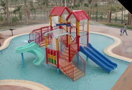 Small Interactive Water House with Hand-laid Fiberglass Flume and Hot-dip Galvanized Steel Structure for Water Park Equipment