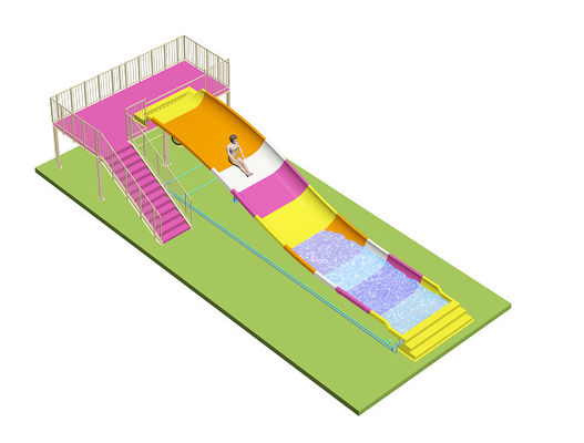 ครอบครัวเด็กน้ําสไลด์สําหรับ Aqua Park วัสดุไฟเบอร์กลาส