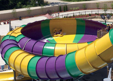 ชุดว่ายน้ำสไลด์ไฟเบอร์กลาสขนาด 19 เมตรความสูง Waterpark Super Bowl สำหรับสวนน้ำ