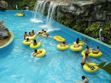 ไฟเบอร์กลาส Aqua Park อุปกรณ์สำหรับโรงแรม Lazy River, Family ในวันหยุดฤดูร้อนใน Aqua Park