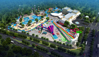 โครงการ Holiday Waterpark ขนาดใหญ่สวนน้ำที่น่าตื่นตาตื่นใจในร่ม / ภาพนิ่งน้ำที่กำหนดเอง