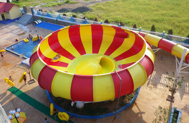 ชุดว่ายน้ำสไลด์ไฟเบอร์กลาสขนาด 19 เมตรความสูง Waterpark Super Bowl สำหรับสวนน้ำ